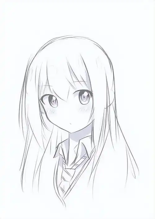 素描动漫风格的女孩图纸(31张)