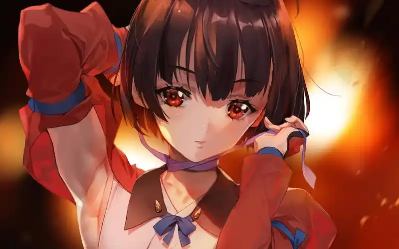 清新元气jk制服动漫美少女桌面壁纸