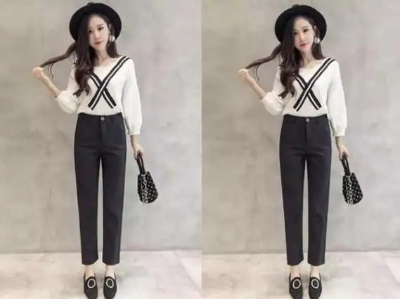 休闲小脚裤配什么鞋子女小脚休闲裤穿什么鞋好看