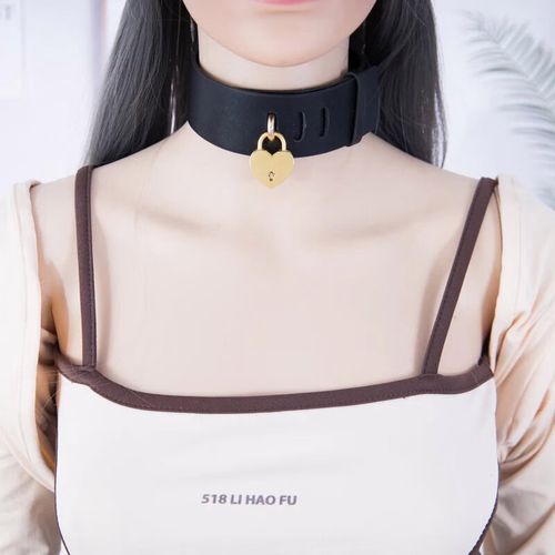 smko 项圈女m人用牵引k9女生定制刻字狗牌女手工外出女仆皮质可调