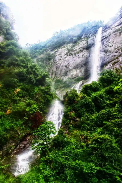 秀峰,瀑布源头,四叠泉,庐山瀑布