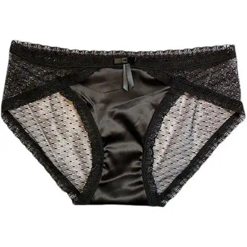 美伦美至性感蕾丝无痕蝴蝶结内裤超薄透气纯棉裆低腰女士三角裤