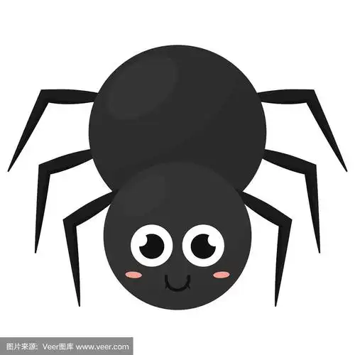 孤立快乐蜘蛛卡通