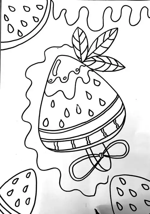 儿童画/创意美术/西瓜冰棒