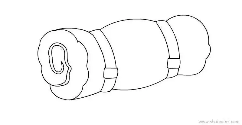 睡袋儿童画怎么画睡袋简笔画好看