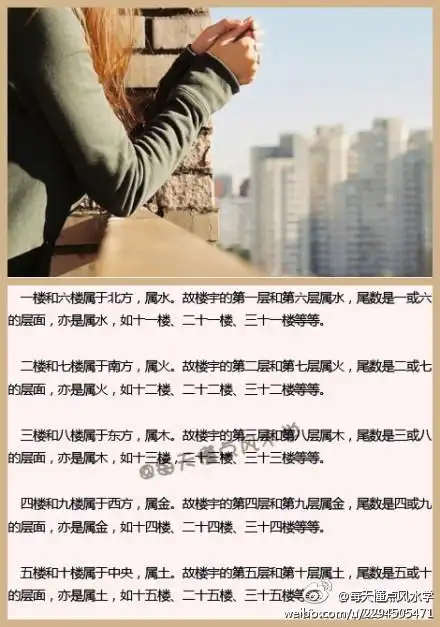 居住的楼层数与你命中五行属性相生为宜