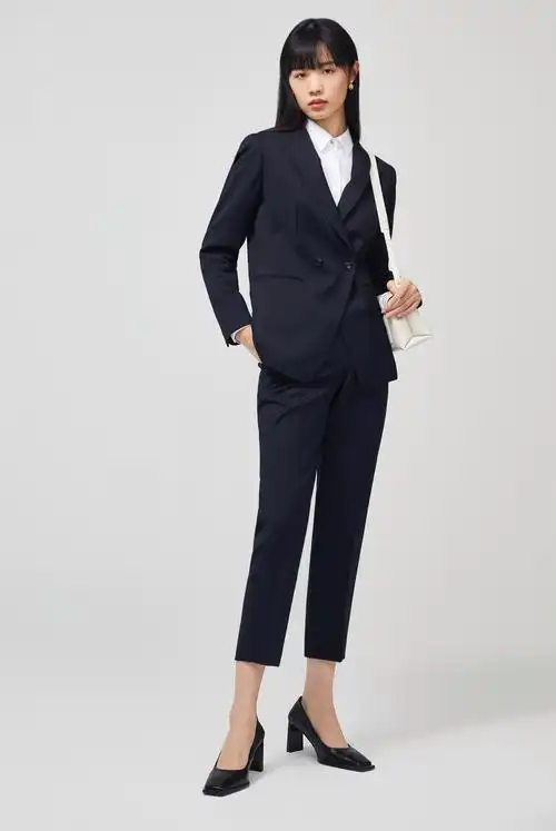 雅戈尔 女士西裤 女西裤正装裤 团购 工作服女裤29050裤子 藏青 散装