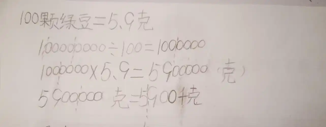 一亿有多大?——数学生活实践活动