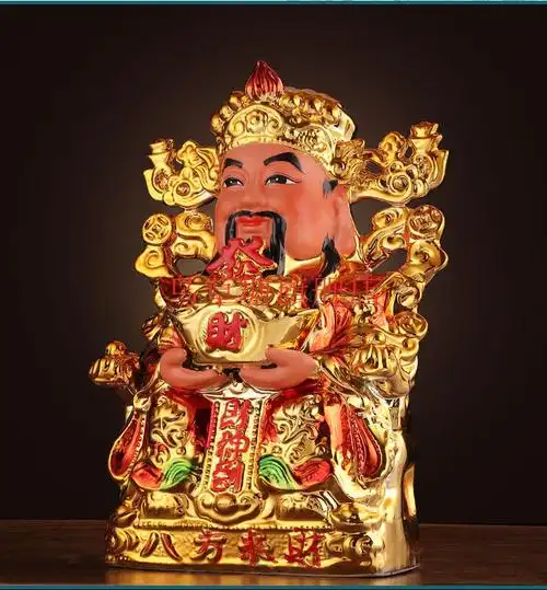 财神爷 财神爷摆件家用财神客厅财神像文财神店铺开业办公室关公武