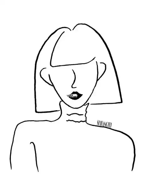 简笔画线条画ins风装饰画