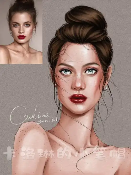 ps板绘头像含步骤图插画头像