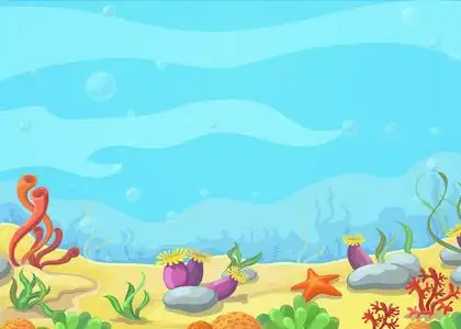 海底世界蓝色海, 海星, 插图照片