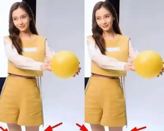 原创杨颖跑男定妆照腿细成麻杆脸却悄悄吃胖了侧颜双下巴显眼