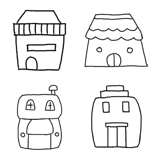 简笔画:房子简笔画!#状元课堂笔记