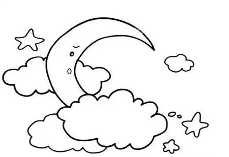 幼儿黑夜的简笔画图片大全 中级简笔画教程-第5张