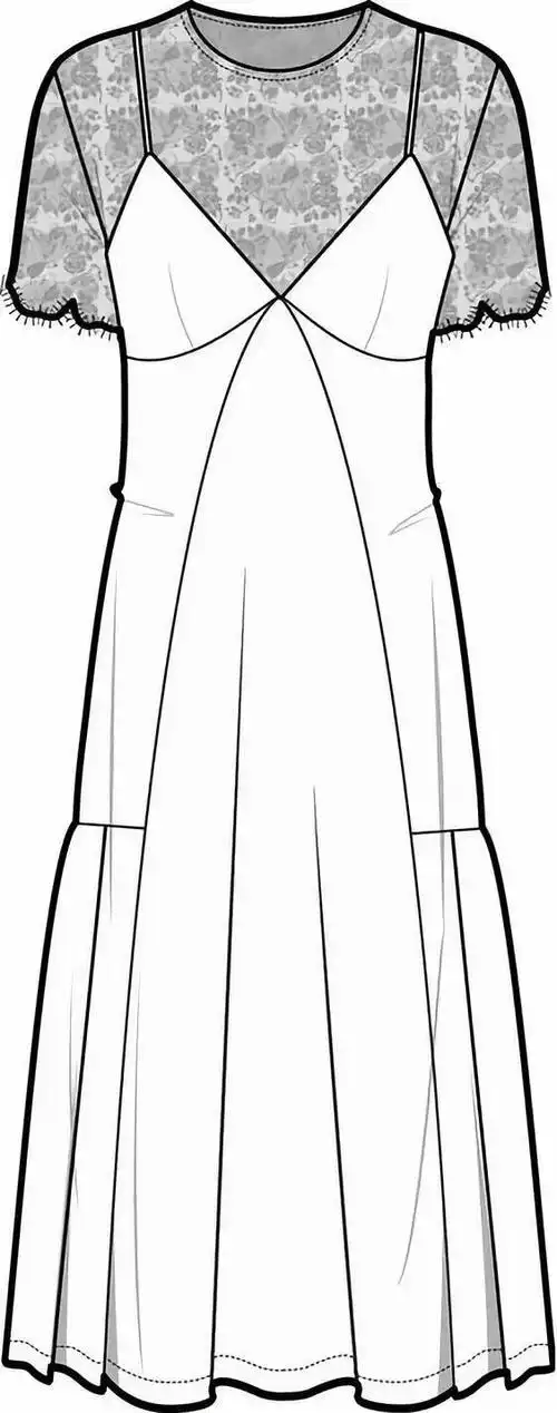 60款连衣裙款式图(线稿)绘制!