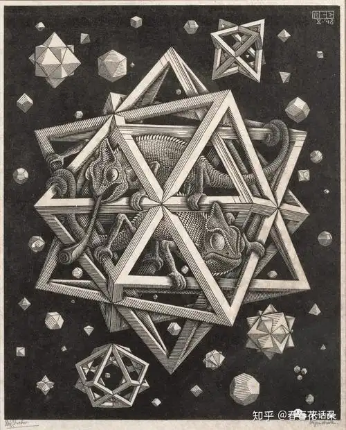 循环无限空间错觉荷兰版画家埃舍尔