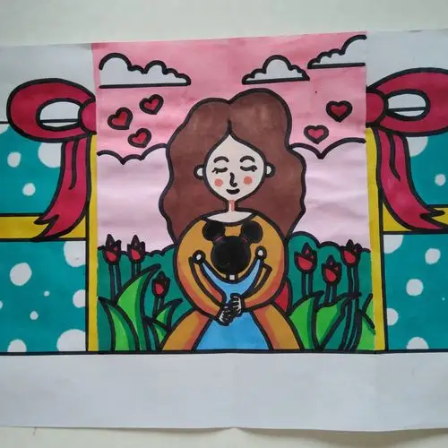 儿童画～～我爱妈妈