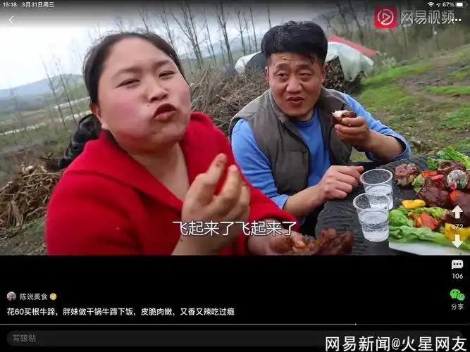 陈说美食2斤韭菜胖妹做成这样子真的很厉害外面酥脆好吃