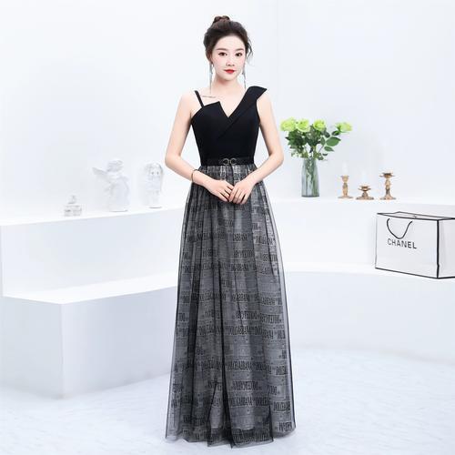 长款性感低胸连衣裙夜总会ktv小姐晚礼服网纱公关佳丽工作服女装