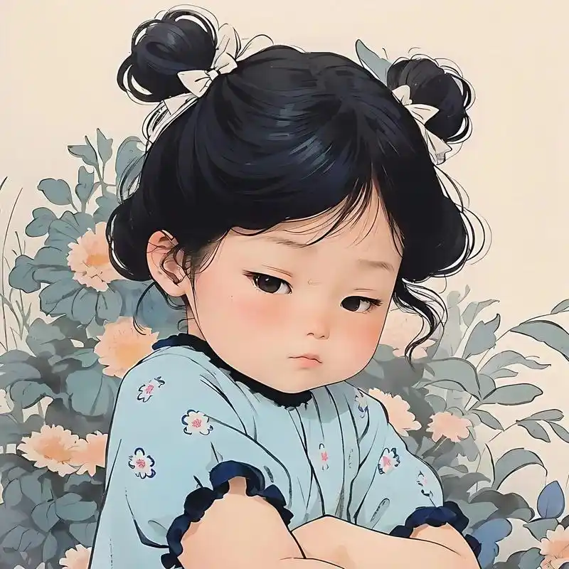 手绘头像 #萌娃漫画头像   抖音搜索"集美图库",输入口 - 抖音