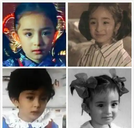 原创杨幂小时候图片与女儿真是太像了如果不是刘恺威抱着真分不清楚