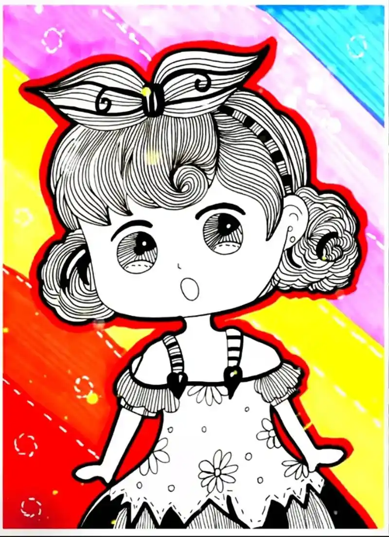 适合小学生的创意线描画人物篇.#灵魂画手 #一起学画画 #少 - 抖音