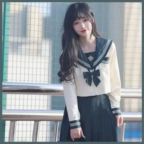 jk制服百褶裙女短裙半身裙女巧街茶卡中原创jk制服正版季日系学生水手