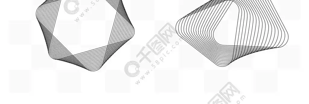 简约创意线条三角形不规则曲线