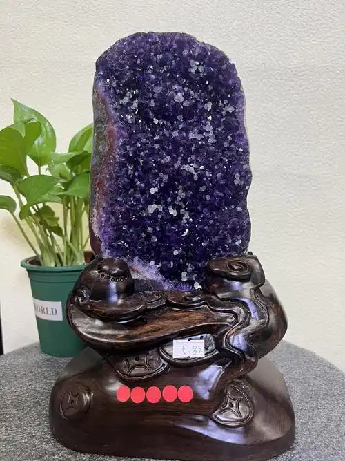 618父亲节天然紫水晶原石紫晶矿石摆件原矿 紫水晶洞块消磁家居办公