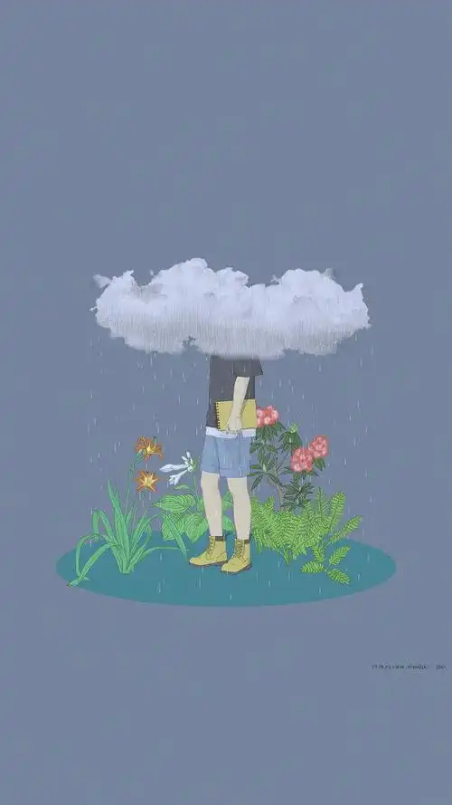 小清新日系插画图片手机壁纸