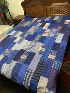 百家布床单拼布床单土布床单老布老粗布手织布定制床单被套价格为