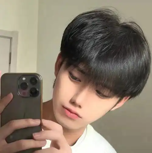 假发头套男 网红_帅气网红假发男短直发齐耳空气刘海学生逼真发丝透气