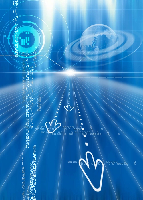 科技数字蓝色科技感背景 - 当图网