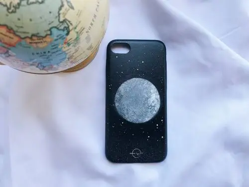 手绘月球手机壳 满月