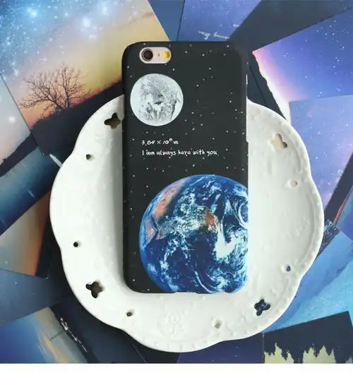 情侣iphone6手机壳苹果6 plus防摔保护套星空月球5s超薄磨砂硬壳