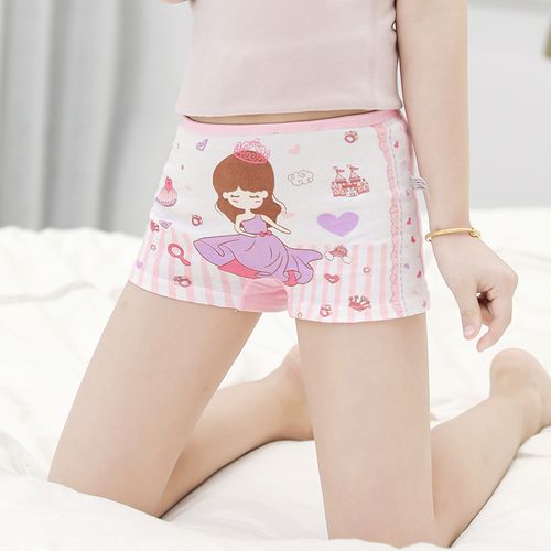 女童内裤纯棉平角婴儿三角儿童2女孩小孩3四角4全棉7岁女宝宝短裤