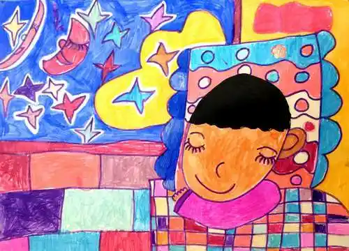 《梦》/少儿绘画作品/儿童画/网络美术馆_中国少儿美术教育网