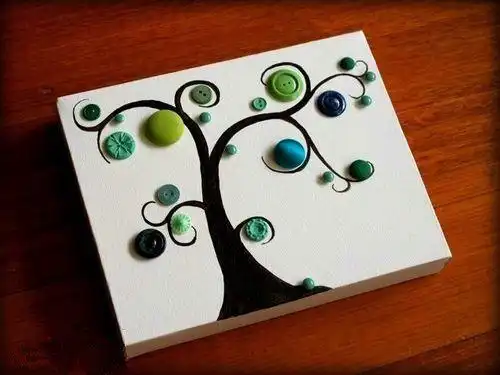 有趣的纽扣拼贴画