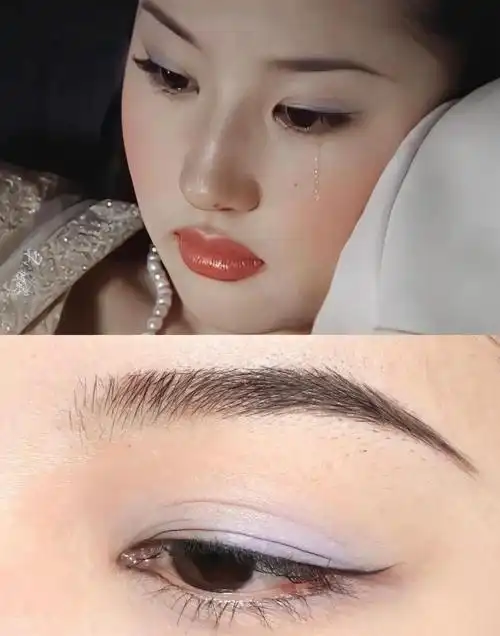 刘亦菲白秀珠眉妆教程:柳叶眉画法详解