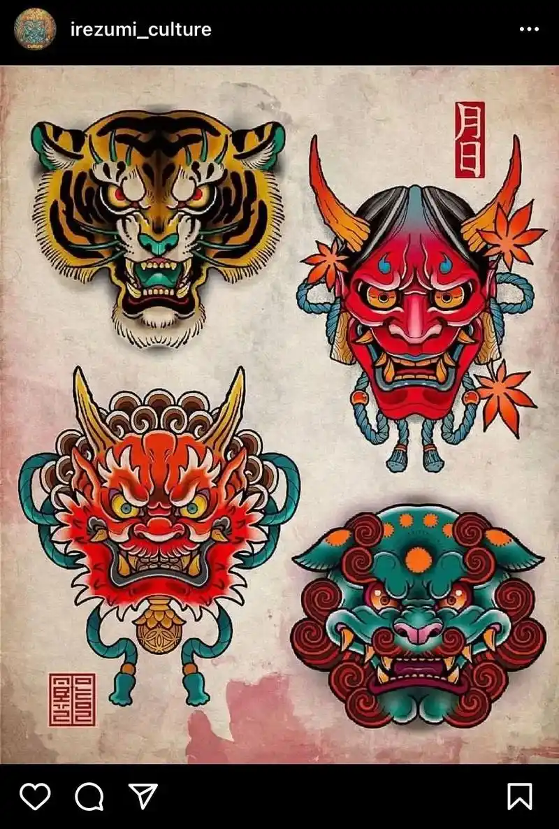 手稿分享 #日式老传统 #纹身图案手稿 # - 抖音