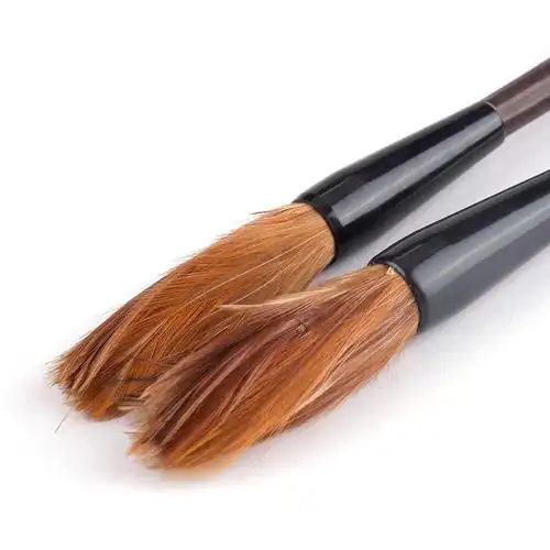 四宝毛笔落笔每次书法画画鸡毛竹节画笔鸡毫毛笔