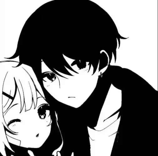 情侣头像黑白风格情头撩人情话文案微甜