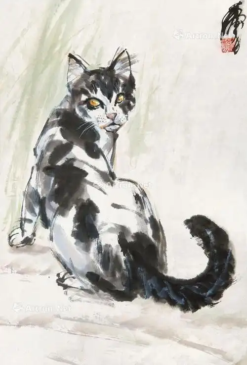 0213 猫 镜片 纸本