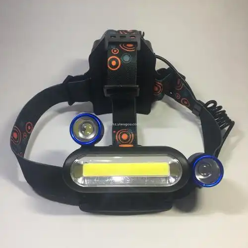 充电三星灯头灯cob灯条 led强光90度旋转夜钓灯_鸿达电子贸易手电筒部