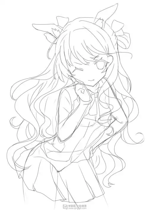 构图练习之草稿绘制—动漫人物构图基础的练习