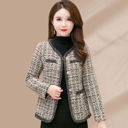 小香风外套女短款格尼小西装新款中年年轻妈妈装外衣春秋洋气上衣