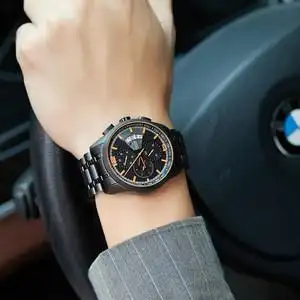 品牌钢带手表男学生潮图片