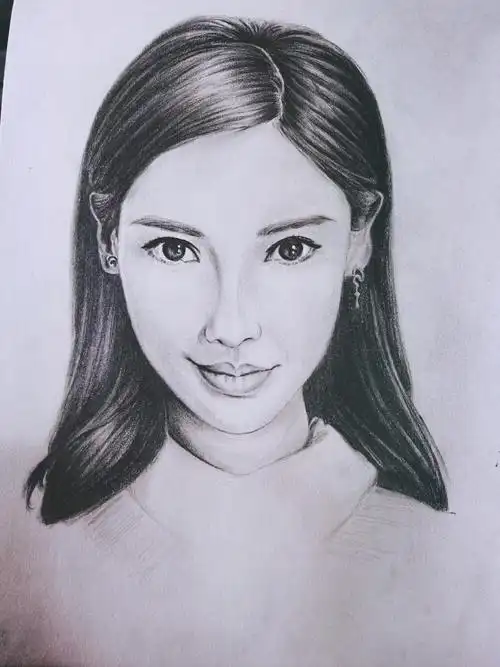 2.素描第二幅:杨颖angelababy