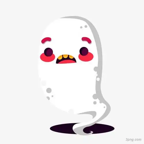 白色幽灵png素材透明免抠图片-节日元素